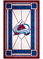 Colorado Avalanche 11x19 Stained Glass Wood Sign