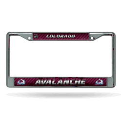 Colorado Avalanche  12" x 6" Chrome Frame With Decal Inserts