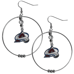 Colorado Avalanche 2 Inch Hoop Earrings