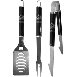 Colorado Avalanche 3 pc Steel BBQ Set in Black
