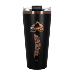 Colorado Avalanche 32oz Black and Copper Big Slim with Straw