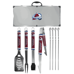 Colorado Avalanche 8 pc Logo BBQ Set