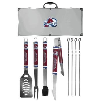 Colorado Avalanche 8 pc Logo BBQ Set