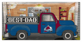 Colorado Avalanche Best Dad Truck 6x12 Sign