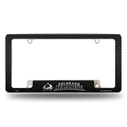Colorado Avalanche Black 12" x 6" Chrome All Over Automotive License Plate Frame
