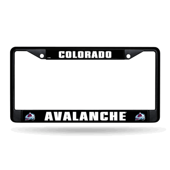 Colorado Avalanche Standard Black Chrome Frame with Plastic Inserts 12