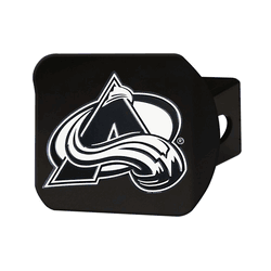 Colorado Avalanche Black Metal Hitch Cover with Metal Chrome 3D Emblem