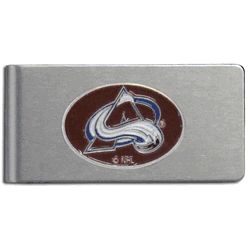Colorado Avalanche Brushed Metal Money Clip