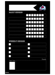 Colorado Avalanche Chore Chalk Board 11x19 Sign