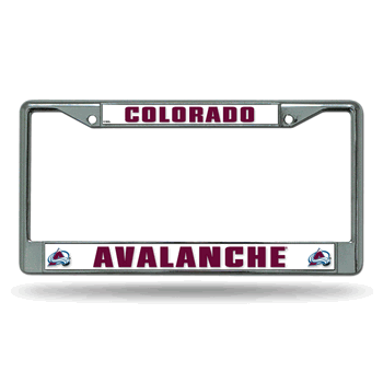 Colorado Avalanche Standard Chrome Frame with Plastic Inserts 12