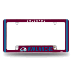 Colorado Avalanche Classic 12" x 6" Chrome All Over Automotive License Plate Frame