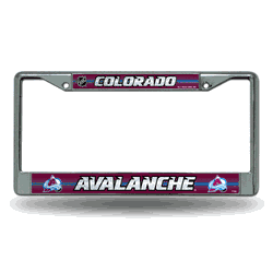 Colorado Avalanche Classic 12" x 6" Silver Bling Chrome Car/Truck/SUV Auto Accessory