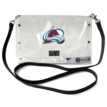 Colorado Avalanche Clear Envelope Purse STRAP
