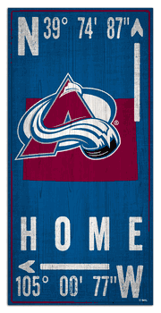 Colorado Avalanche Coordinate 6x12 Sign