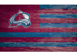 Colorado Avalanche Distressed Flag 11x19