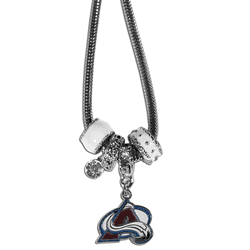 Colorado Avalanche Euro Bead Necklace