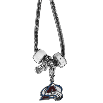 Colorado Avalanche Euro Bead Necklace