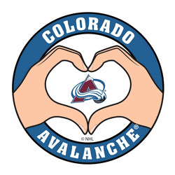 Colorado Avalanche Heart Hands Decal