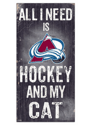 Colorado Avalanche Hockey and My Cat 6x12 Sign