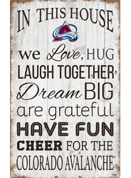 Colorado Avalanche In This House 11x19 Sign