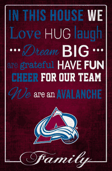 Colorado Avalanche In This House 17x26