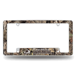 Colorado Avalanche Mossy Oak 12" x 6" Chrome All Over Automotive License Plate Frame