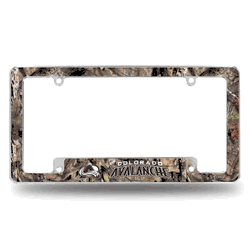 Colorado Avalanche Mossy Oak 12" x 6" Chrome All Over Automotive License Plate Frame for Car/Truck/SUV