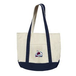 Colorado Avalanche NHL Canvas Tote with Colored Strap