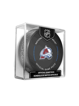Colorado Avalanche NHL Hockey Official Game Puck IN CUBE