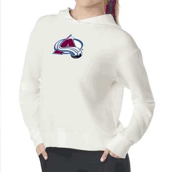 Colorado Avalanche NHL Kadi Waffle Hoodie Coconut Cream Medium