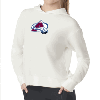 Colorado Avalanche NHL Kadi Waffle Hoodie Coconut Cream XS