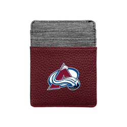 Colorado Avalanche Pebble Front Pocket Wallet Maroon