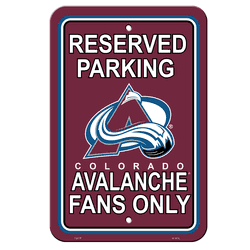 Colorado Avalanche Plastic Parking Sign