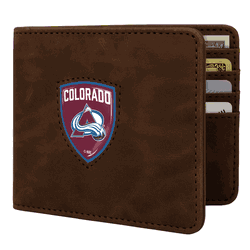 Colorado Avalanche Shield Wallet - Brown
