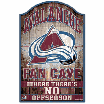 Colorado Avalanche Sign 11x17 Wood Fan Cave Design