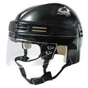Colorado Avalanche SportStar NHL Hockey Player Mini Helmet - Black0 Colorado Avalanche SportStar NHL Hockey Player Mini Helmet - Black