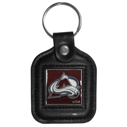 Colorado Avalanche Square Leatherette Key Chain