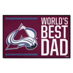 Colorado Avalanche Starter Mat Accent Rug - 19in. x 30in. World's Best Dad Starter Mat