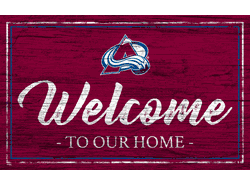 Colorado Avalanche Team Color Welcome 11x19 Sign