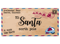 Colorado Avalanche To Santa 6x12 Sign