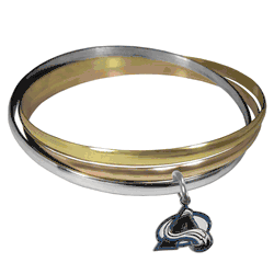 Colorado Avalanche Tri-color Bangle Bracelet