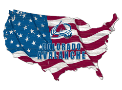 Colorado Avalanche USA Shape Flag Cutout