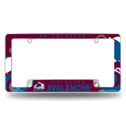 Colorado Avalanche Wave 12" x 6" Chrome All Over Automotive License Plate Frame