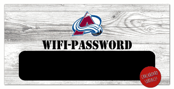 Colorado Avalanche Wifi Password 6x12 Sign