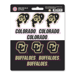 Colorado Buffaloes 12 Count Mini Decal Sticker Pack