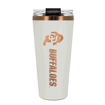 Colorado Buffaloes 32oz Crme and Copper Big Slim Tumbler with Straw