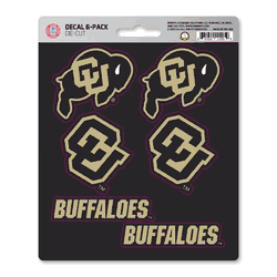 Colorado Buffaloes 6 Count Mini Decal Sticker Pack