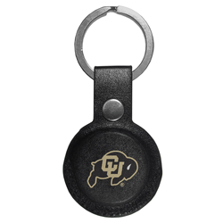 Colorado Buffaloes AirTag Compatible Leather Key Chain