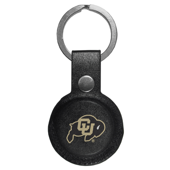 Colorado Buffaloes AirTag Compatible Leather Key Chain