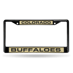 Colorado Buffaloes Black 12" x 6" Black Laser Cut Chrome Frame
